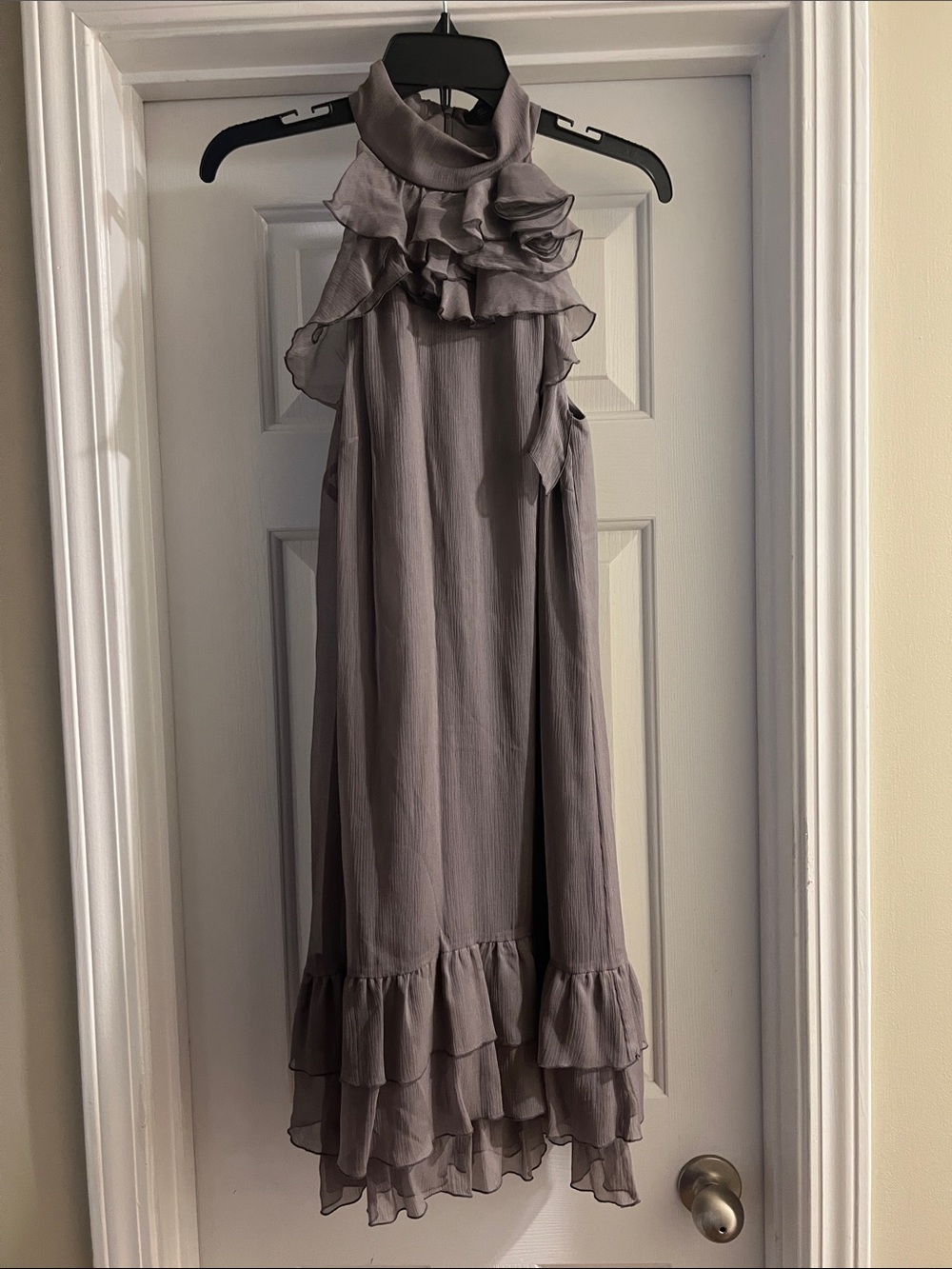 Esprit Ruffled Halter Midi Dress NWT